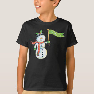 Camisa bonito do Natal do boneco de neve