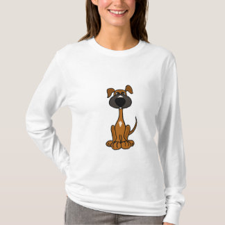 Camisa bonito dos desenhos animados do cão de