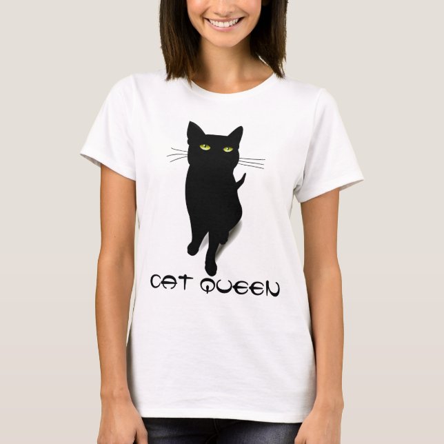 Camisa bonito engraçada do gatinho da rainha do (Frente)