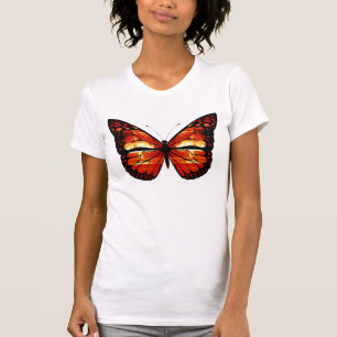Camisa Borboleta de Nuvem de Cogumelo Atômico