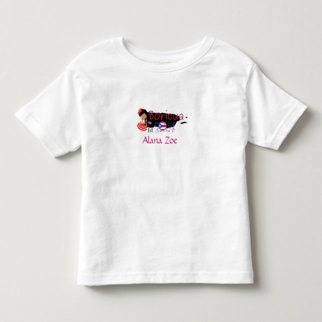 Camisa Boricua para Crianças (Frente)