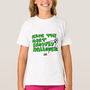 Camisa Branca Básica das Meninas do Halloween