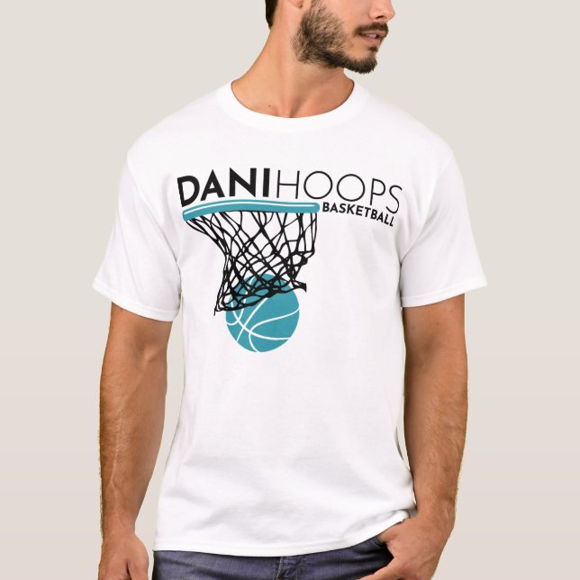 Camisa branca - Basquete Dani Hoops (Frente)