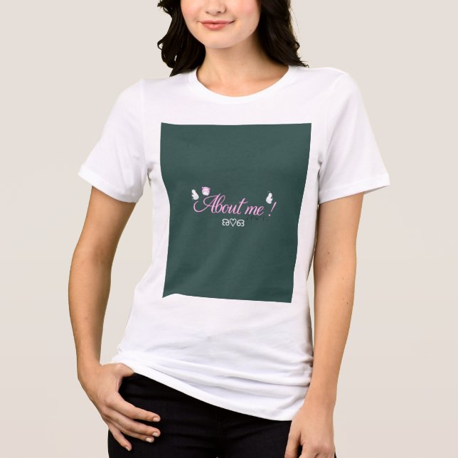 Camisa branca bonita com verde (Frente)
