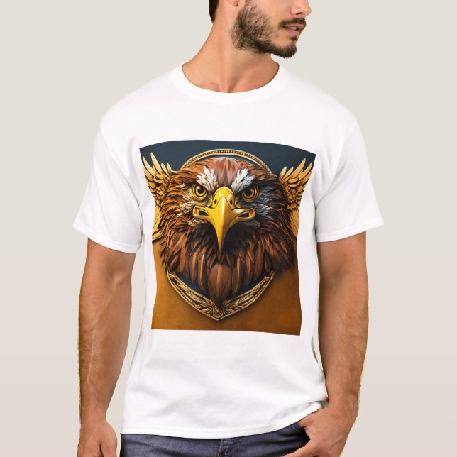 Camisa branca com águia 🦅 design (Frente)