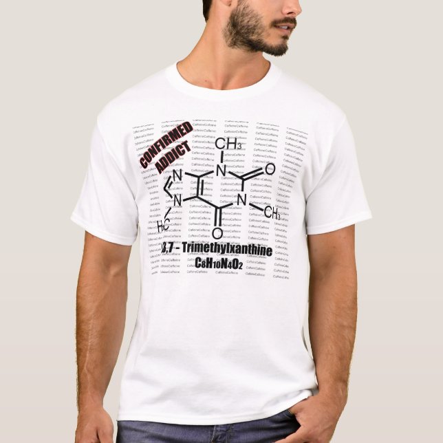Camisa branca da cafeína (Frente)