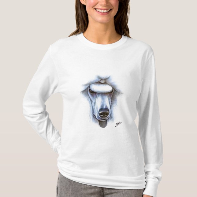 Camisa branca da caniche padrão (Frente)