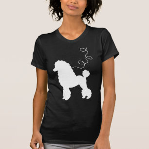 Camisa branca da saia da caniche