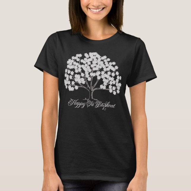 Camisa branca de amêndoa Tu B'Shevat T-Shirt (Frente)