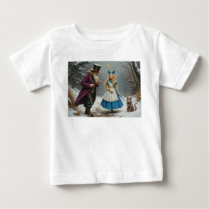 Camisa branca de bebê Winter Alice