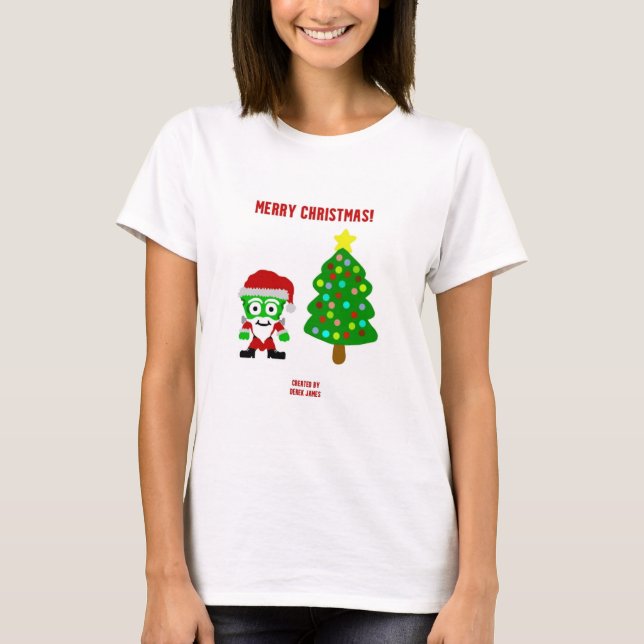 Camisa Branca de FrankenQueijo Natal (Frente)