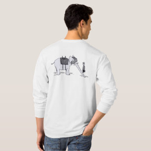 Camisa branca de manga longa para homens com upgra