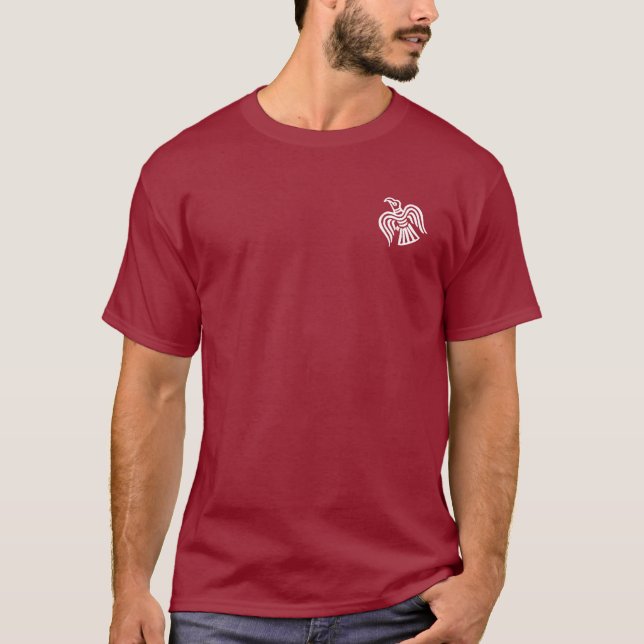 Camisa branca do corvo de Viking (Frente)