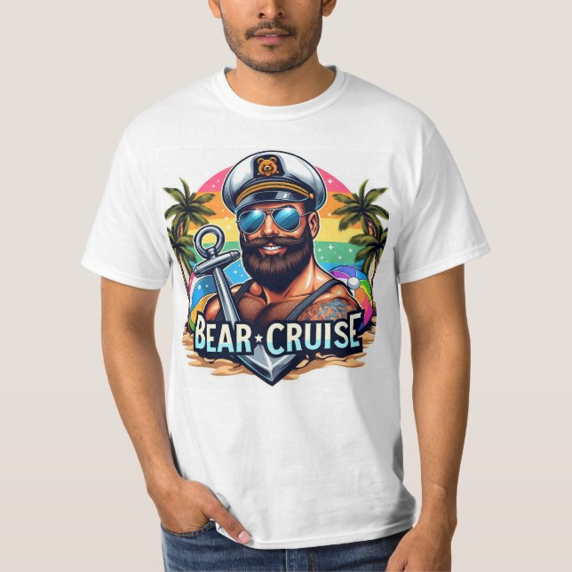 Camisa branca do velejador do BearCruise (Frente)
