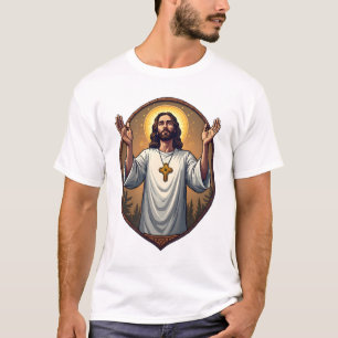 Camisa Branca Gravada Cristo Alfa Ômega 2