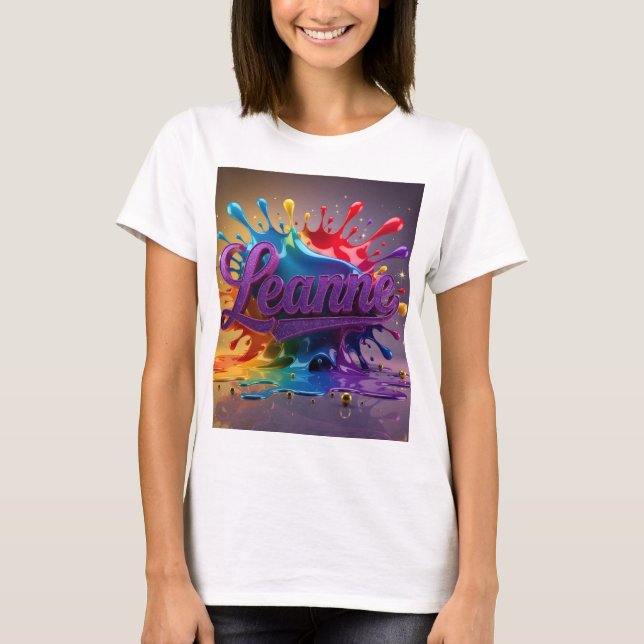 Camisa Branca Personalizada Leanne – Presente para (Frente)