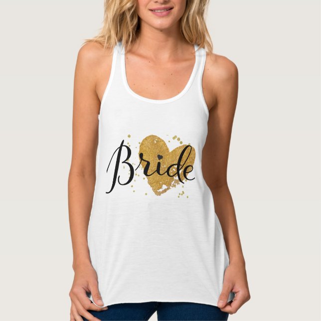 Camisa Bride T com Dourado Coração (Frente)