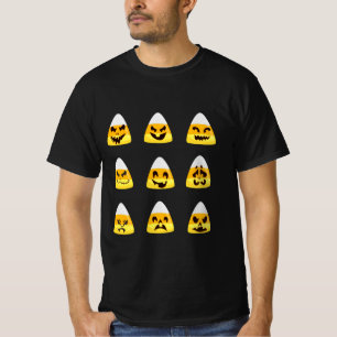 Camisa Brilho de Balas de Halloween Rosto de Bal