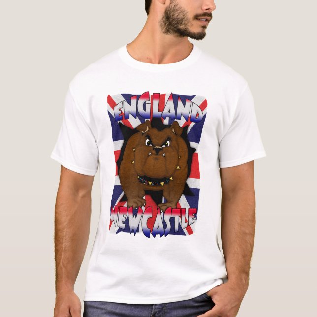 Camisa britânica do buldogue T dos homens de (Frente)