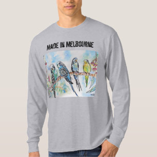 Camisa Budgie Budgerigar Pássaro Feita em Melbourn