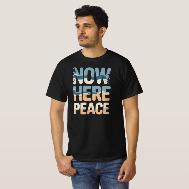 Camisa Calma Onda Minimal Bem-Estar Mental (Frente Completa)