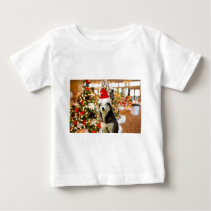 Camisa Camisetas de Árvore de Natal Siberian Husky