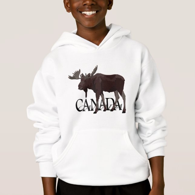 Camisa canadense da lembrança do miúdo do Hoodie (Frente)