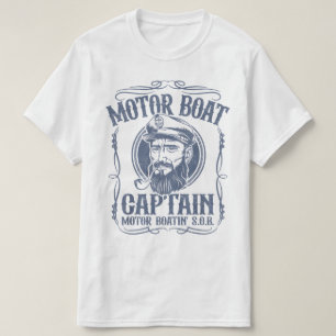 Camisa Capitão de barco a motor masculino