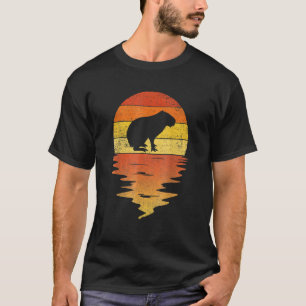 Camisa Capybara anos 70 vintage retrô pôr do sol C