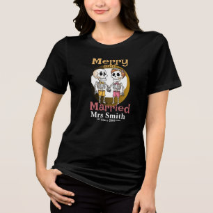 Camisa-Casal Engraçado Skeleton