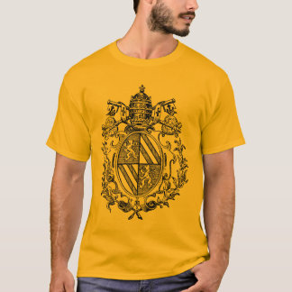 Camisa católico romano da brasão