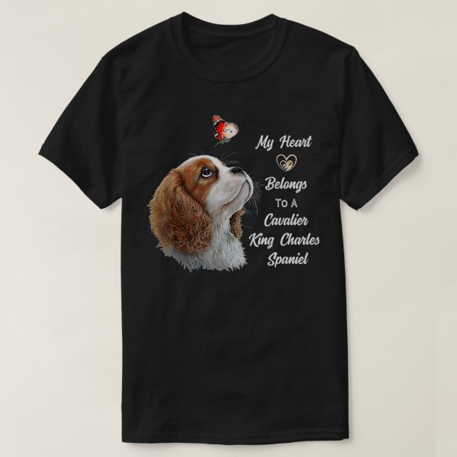 Camisa Cavalier King Charles Spaniel, mãe de cacho (Frente do Design)