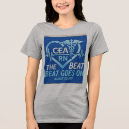 Camisa CEA RN Nurse Squad Heartbeat Caduceus