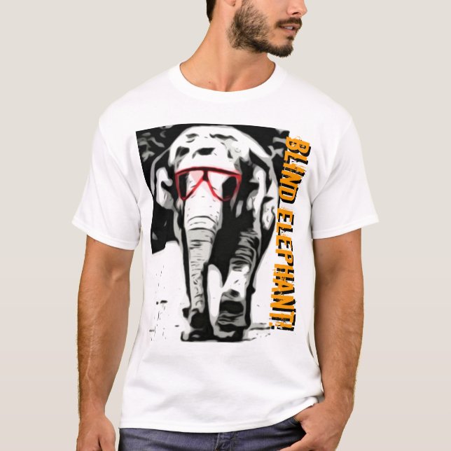 Camisa cega do elefante T (Frente)