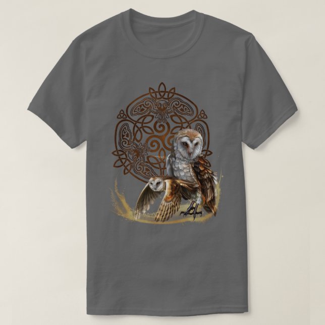 Camisa Celtic Knot Owl (Frente do Design)