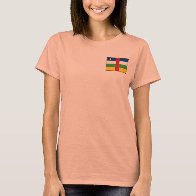 Camisa Centrafrique Bandeira + Mapa (Frente)