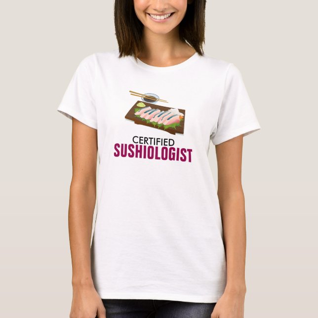 Camisa certificada das senhoras de Sushiologist (Frente)