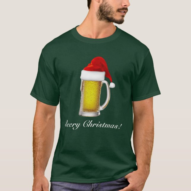 Camisa cervejeira engraçada da cerveja T do Natal (Frente)