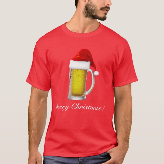 Camisa cervejeira engraçada da cerveja T do Natal (Frente)