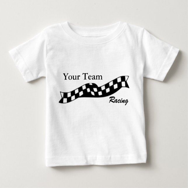 Camisa Checkered da criança da equipe da raça da (Frente)