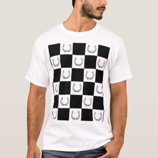 Camisa checkered do logotipo T do cartel
