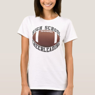 Camisa Cheerleading do segundo grau com futebol
