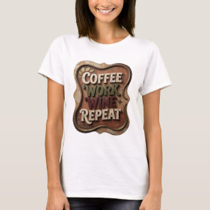 Camisa Chic Gold CAFÉ TRABALHO VINHO REPITA Statem