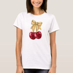 Camisa chique de toalha de panela de cereja