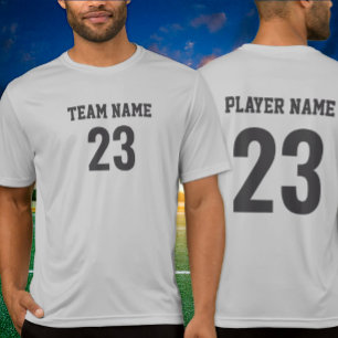 Camisa Cinza Carvão do Time Esportivo Número
