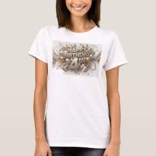 Camisa Citação 4º ANIVERSÁRIO Colorida da Moda