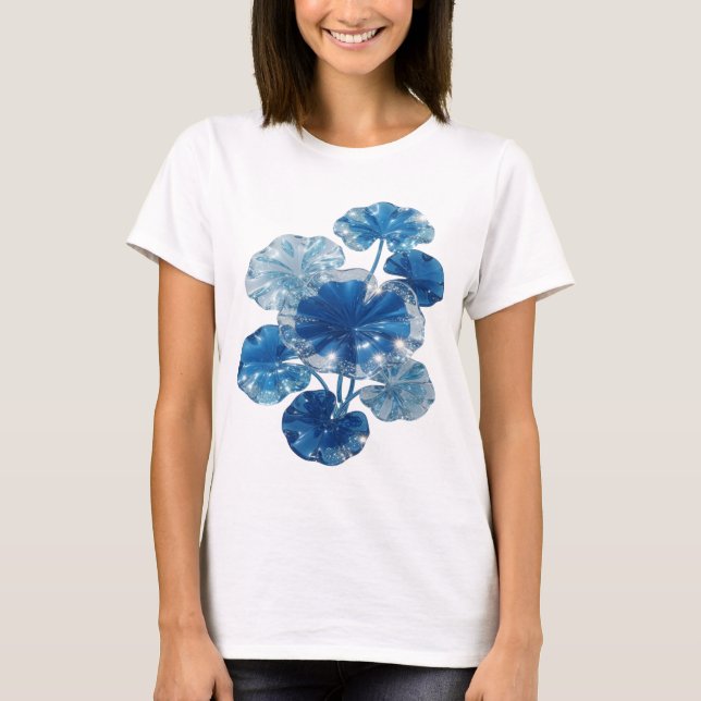Camisa Citação Flores de Vidro Azul Witty Blue (Frente)