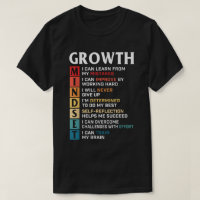 Camisa Citação Mentalidade de Crescimento Motivaçã