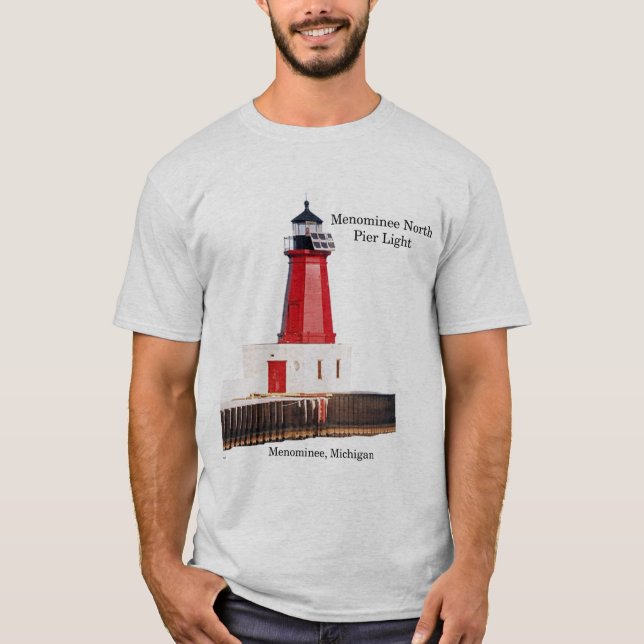 Camisa clara do Cais Norte Menominee (Frente)
