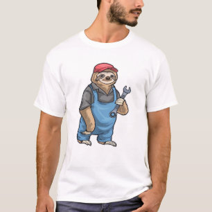 Camisa Clássica Chave de Fenda Mecânico Preguiça
